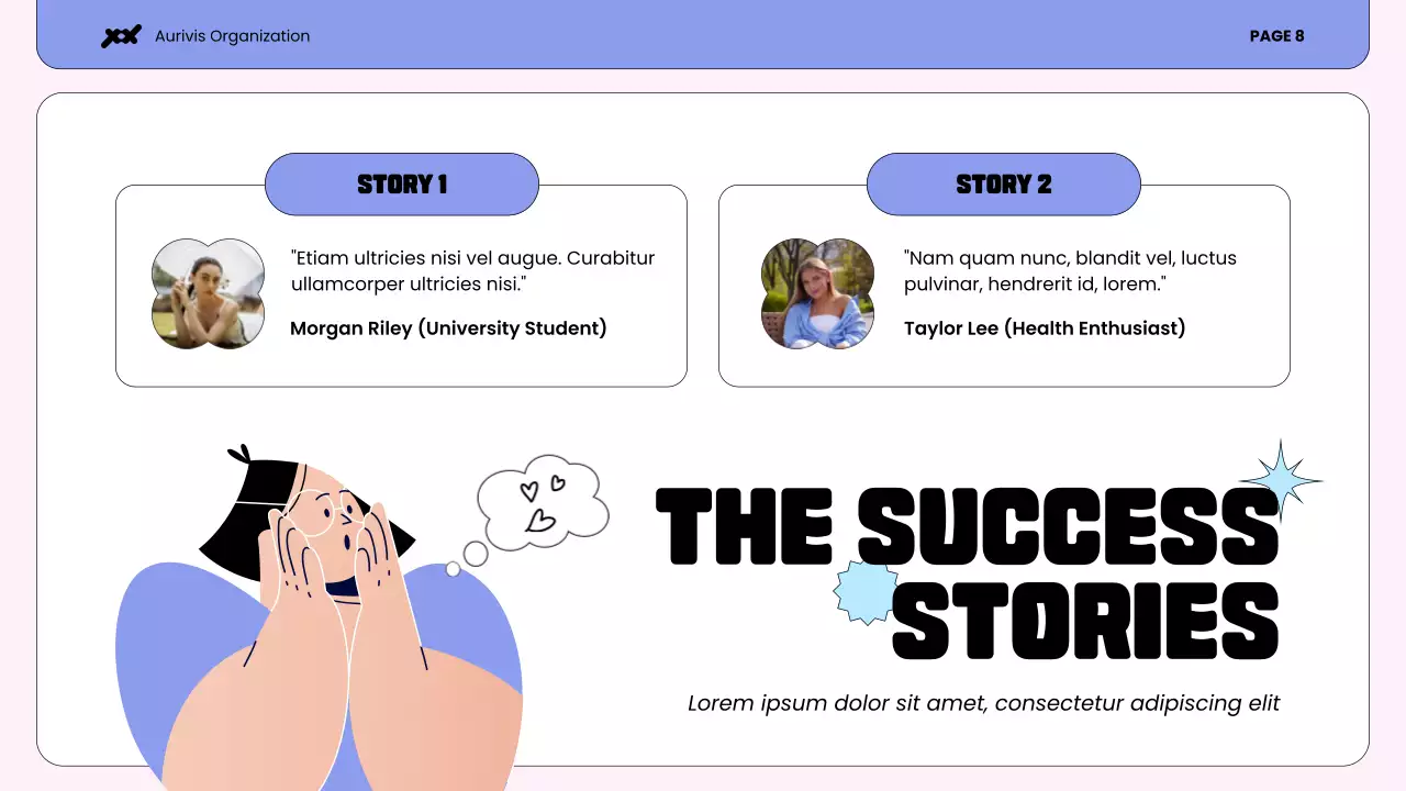 Blue and Pink Illustrative Mental Health Guide Presentation