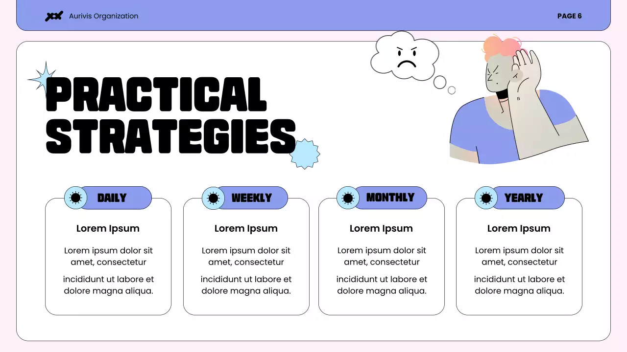 Blue and Pink Illustrative Mental Health Guide Presentation