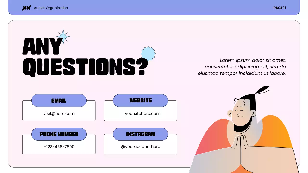 Blue and Pink Illustrative Mental Health Guide Presentation