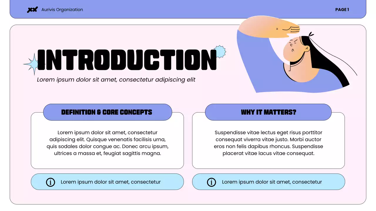 Blue and Pink Illustrative Mental Health Guide Presentation