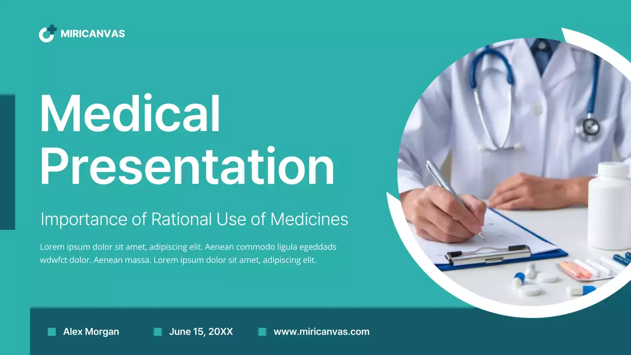 Teal Professional Medical Information Presentation