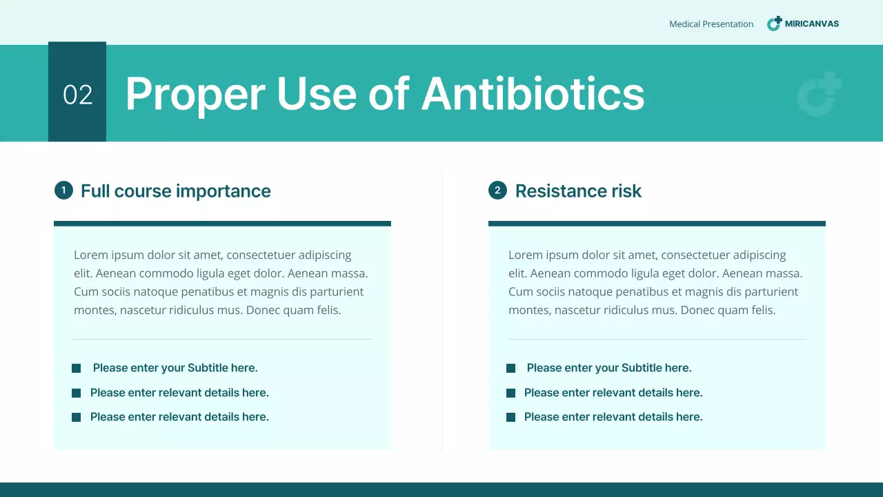 Teal Professional Medical Information Presentation