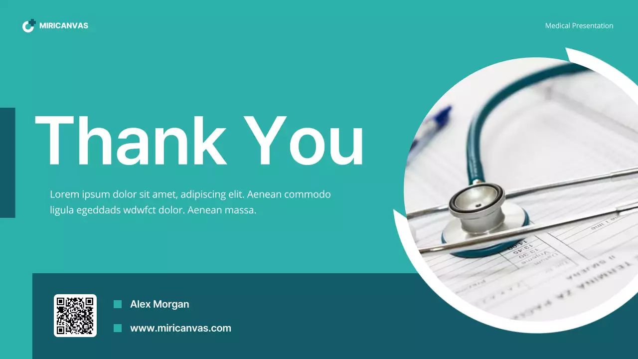 Teal Professional Medical Information Presentation