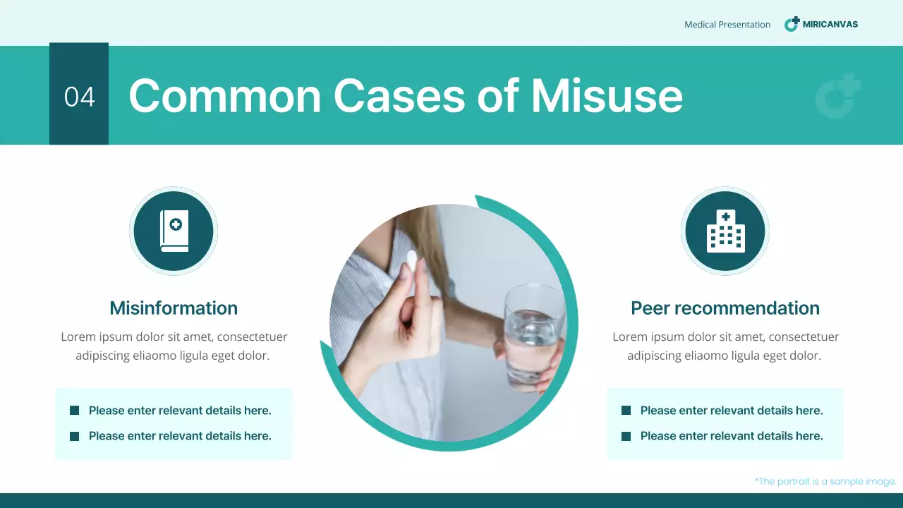 Teal Professional Medical Information Presentation