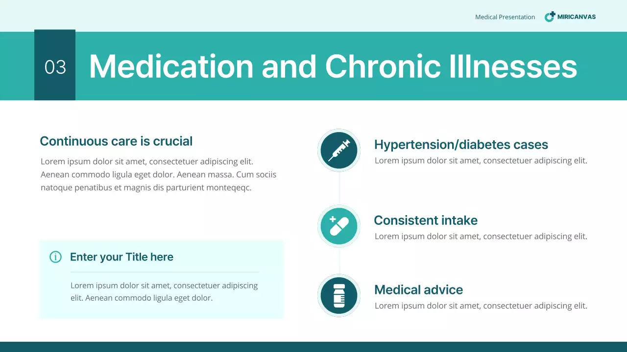 Teal Professional Medical Information Presentation