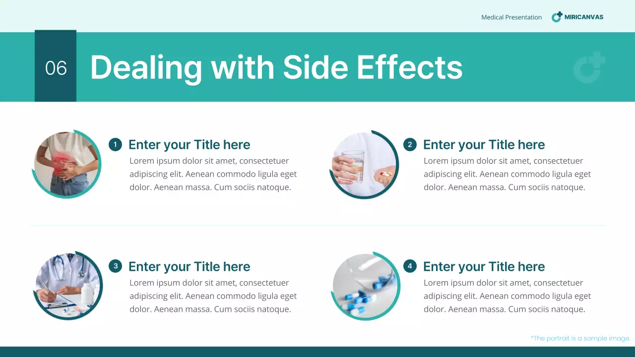 Teal Professional Medical Information Presentation