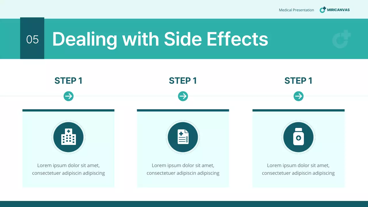 Teal Professional Medical Information Presentation