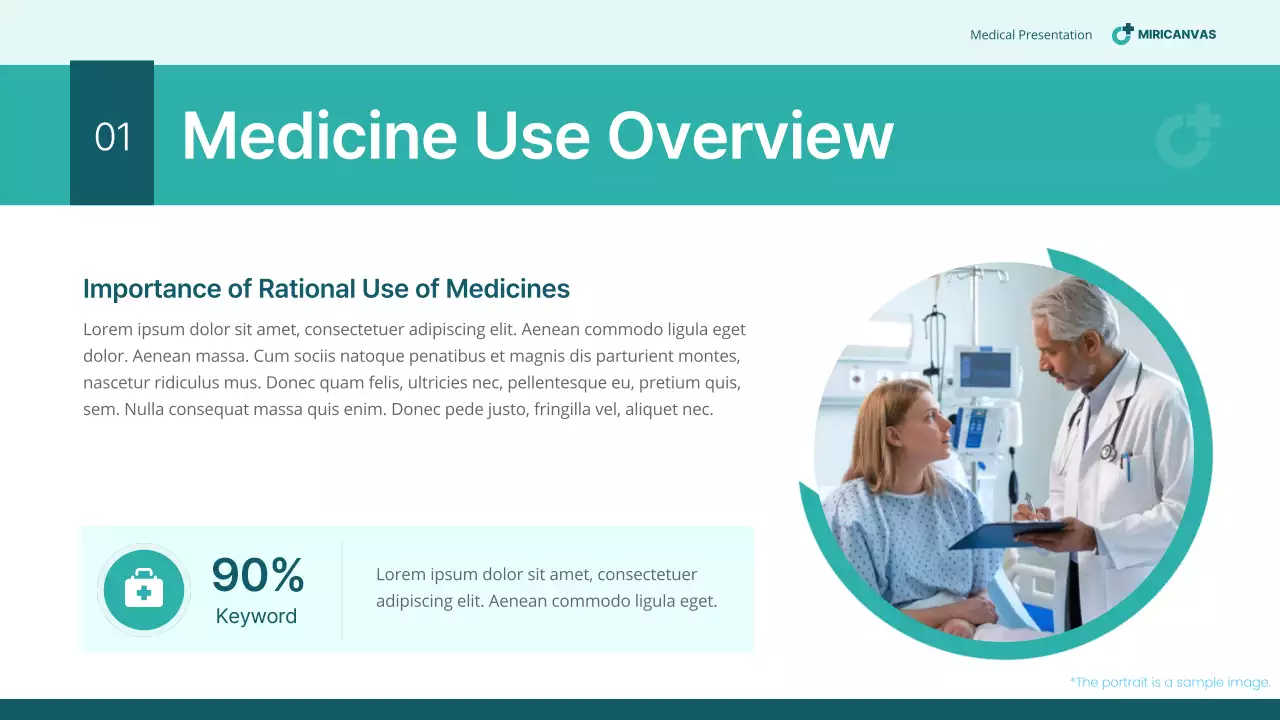 Teal Professional Medical Information Presentation