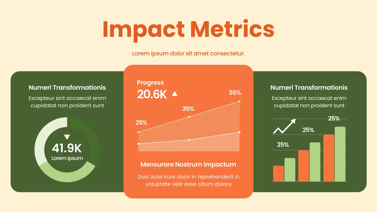 Orange Bold Non-Profit Organization Impact Report Presentation