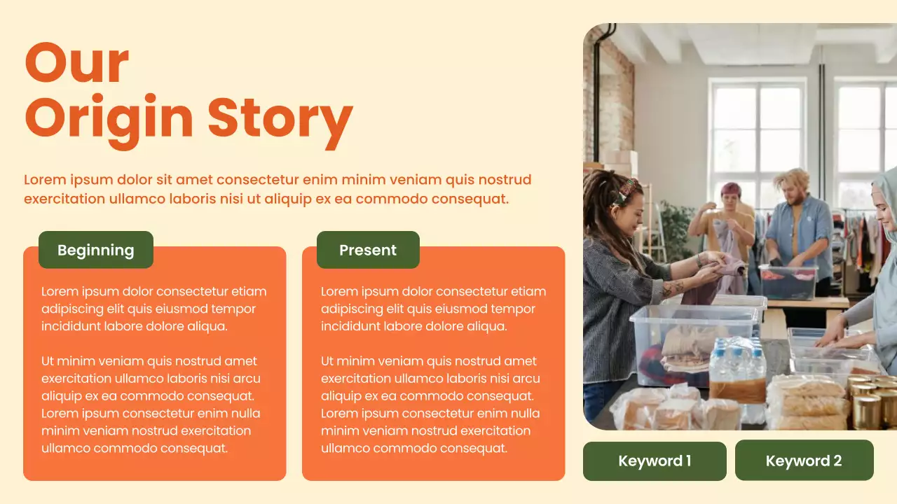 Orange Bold Non-Profit Organization Impact Report Presentation