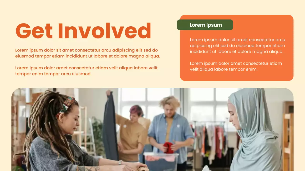 Orange Bold Non-Profit Organization Impact Report Presentation