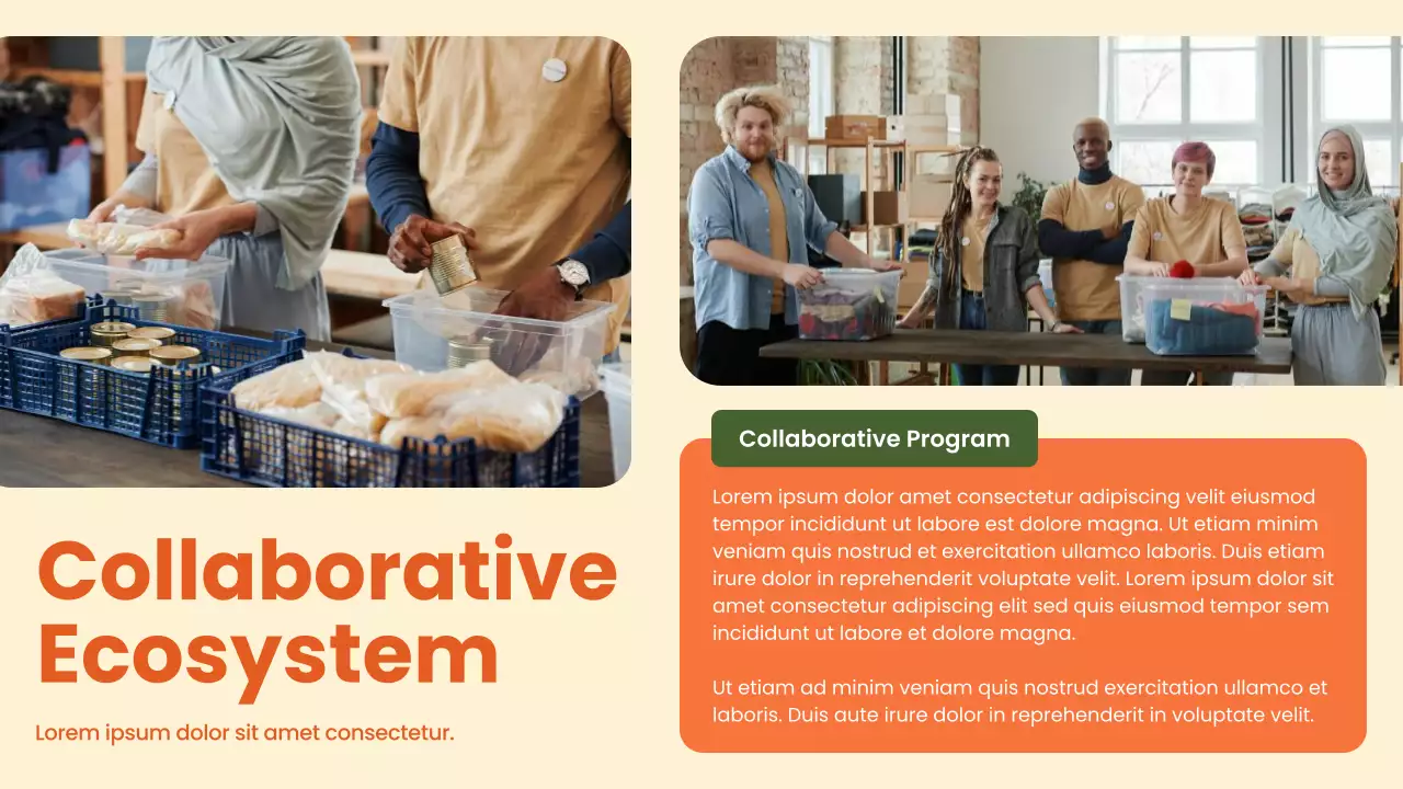 Orange Bold Non-Profit Organization Impact Report Presentation