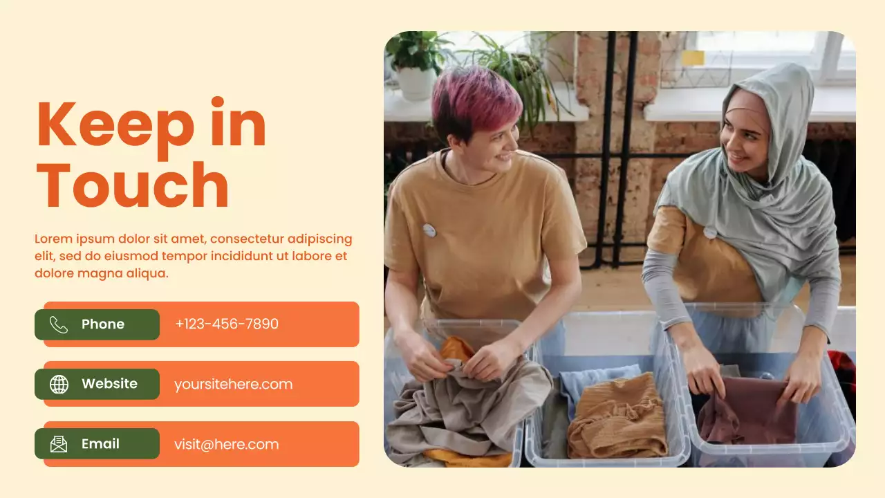 Orange Bold Non-Profit Organization Impact Report Presentation