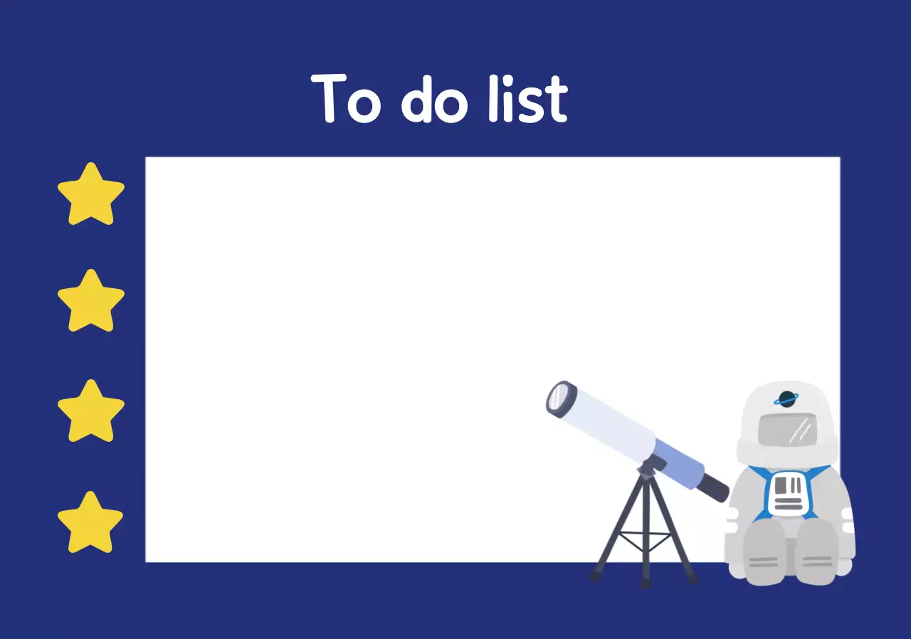 파랑 심플 우주 다이어리