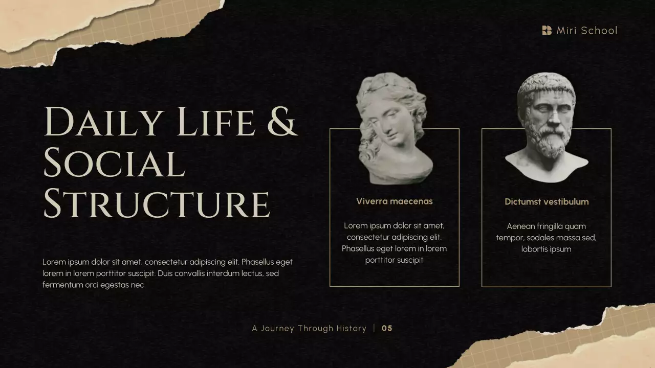 Black and Beige Classic History Course Presentation