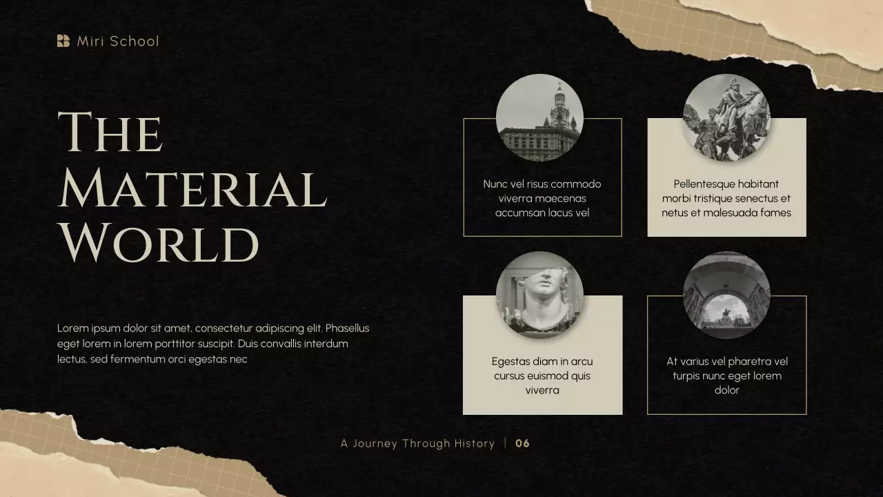 Black and Beige Classic History Course Presentation