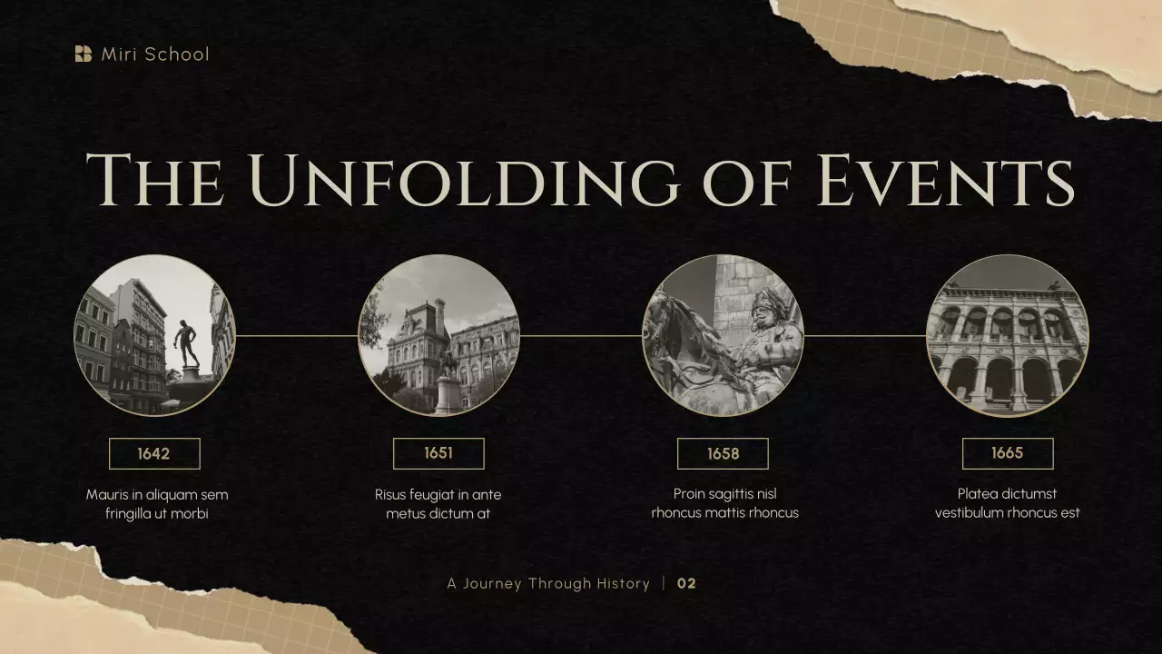 Black and Beige Classic History Course Presentation