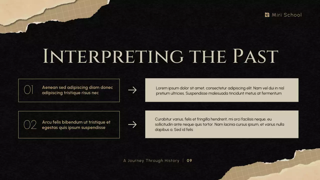 Black and Beige Classic History Course Presentation