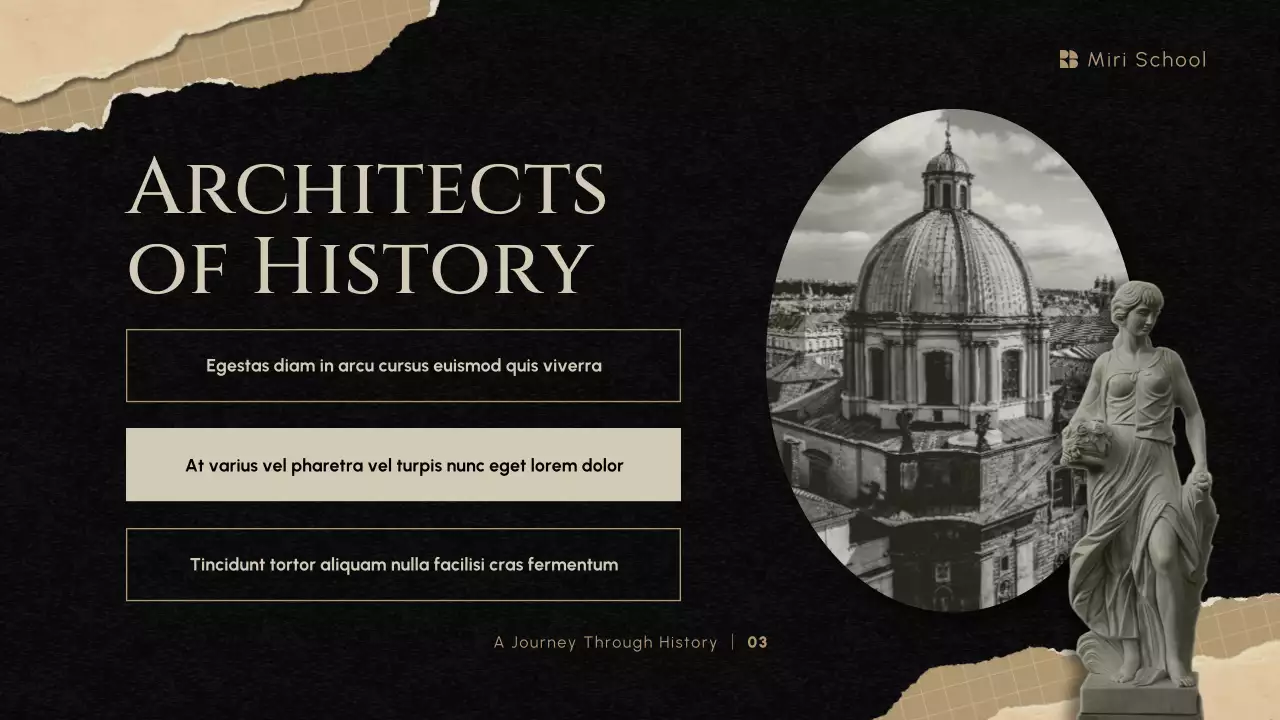 Black and Beige Classic History Course Presentation