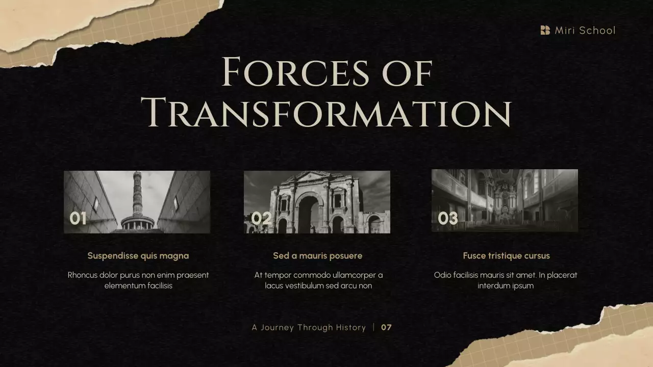 Black and Beige Classic History Course Presentation