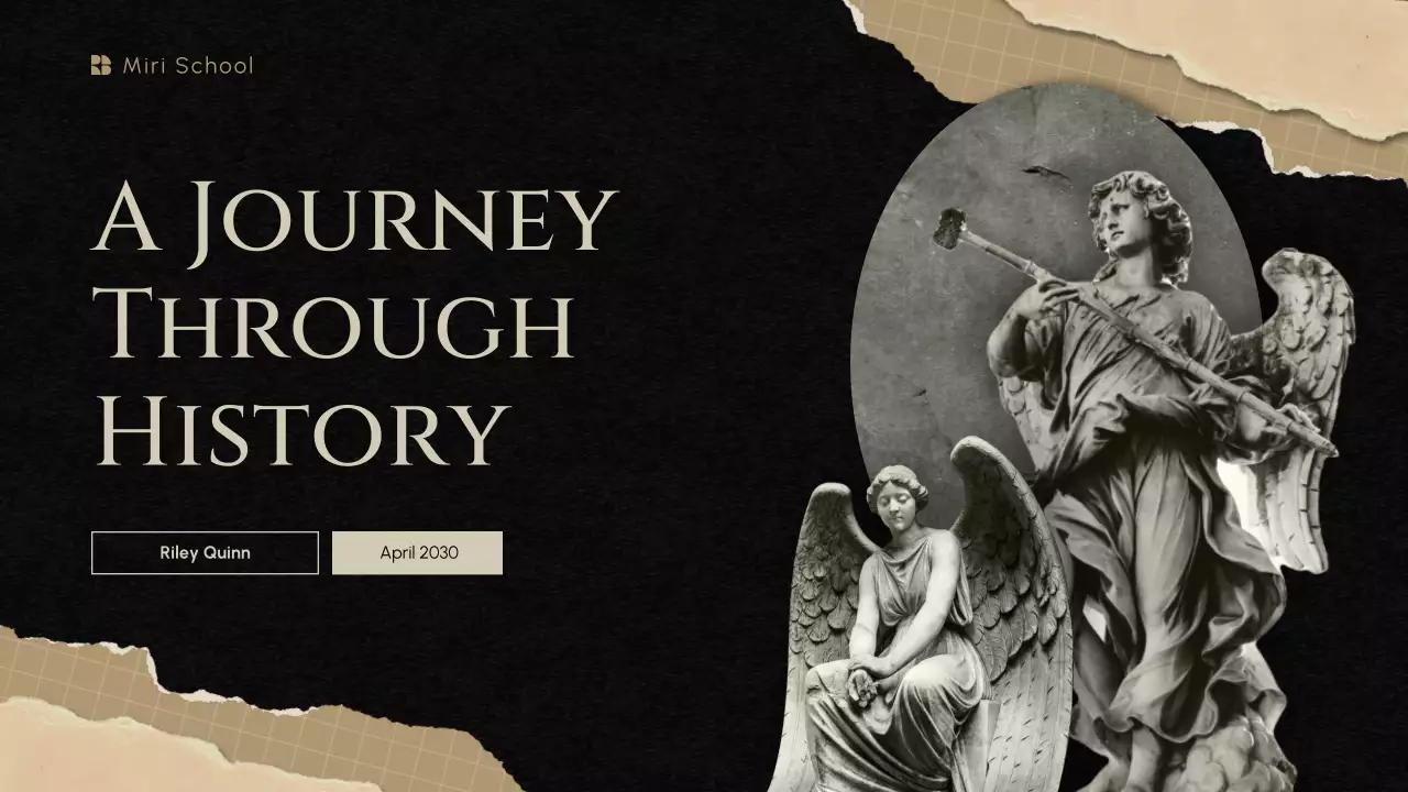 Black and Beige Classic History Course Presentation