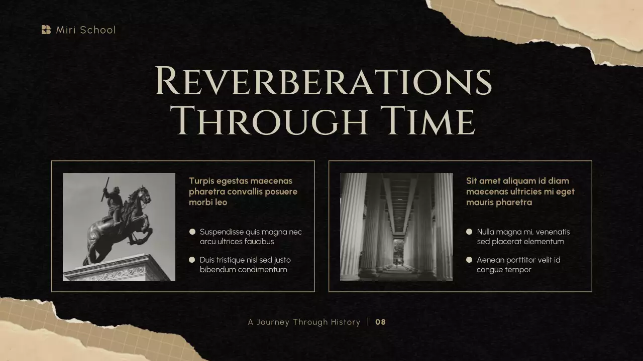 Black and Beige Classic History Course Presentation