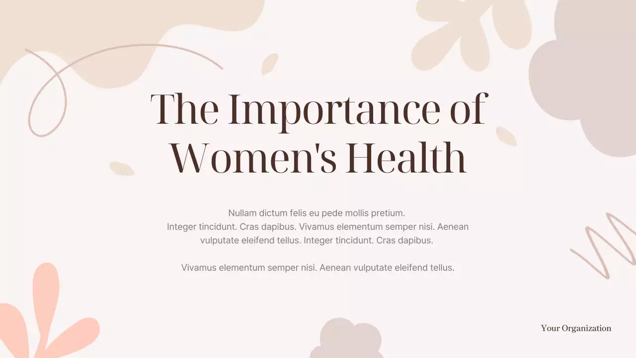 Beige Elegant Health Lecture Presentation