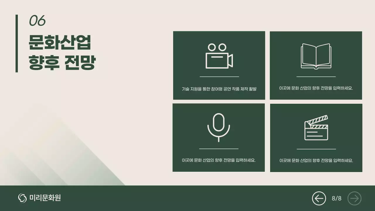 초록 모던 산업 보고서