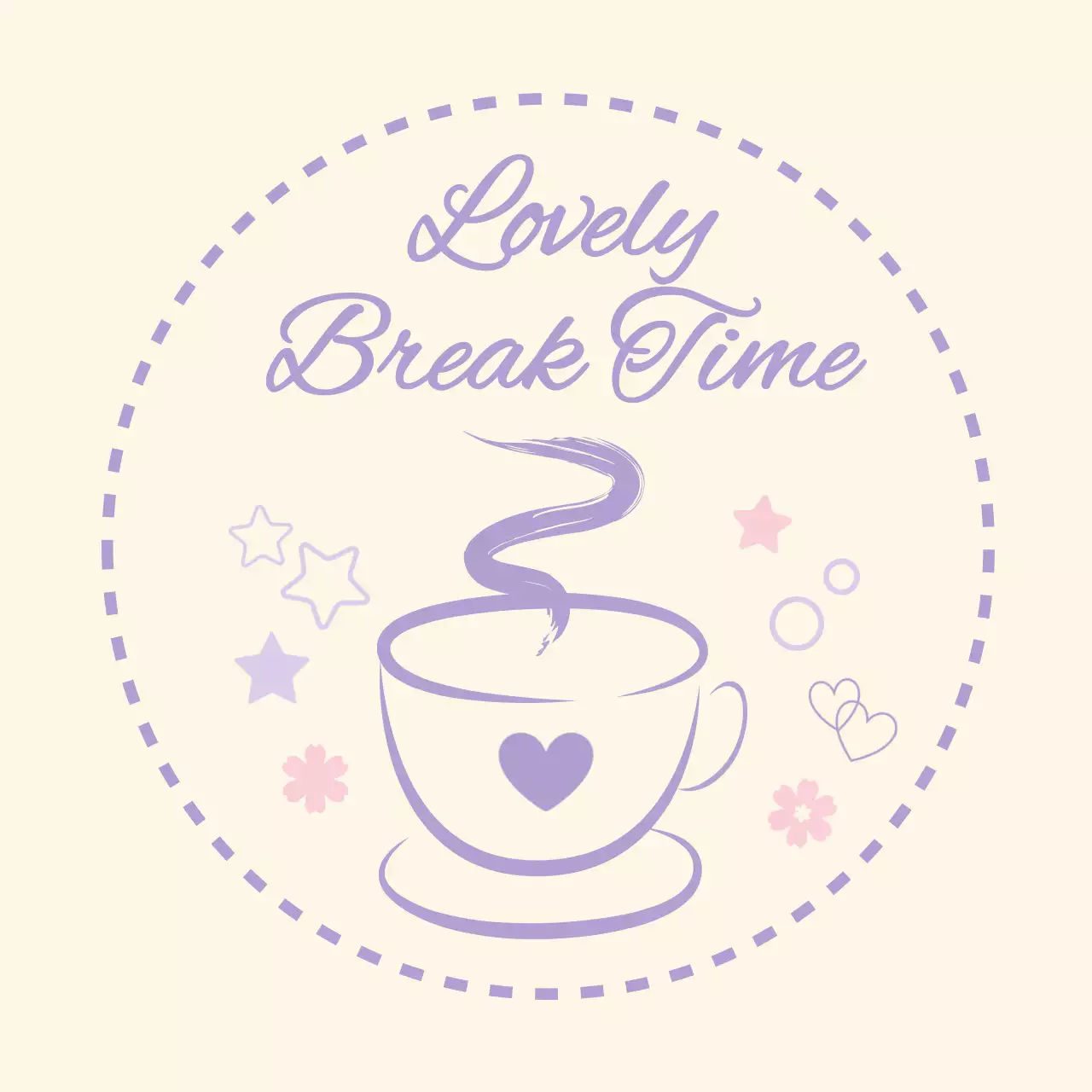 연보라 아기자기한 티타임 스티커