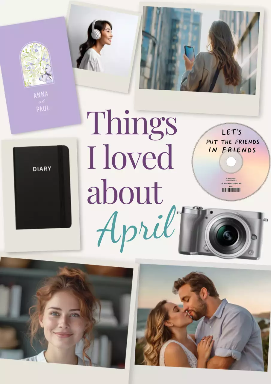 Purple Modern Lifestyle Diary Poster