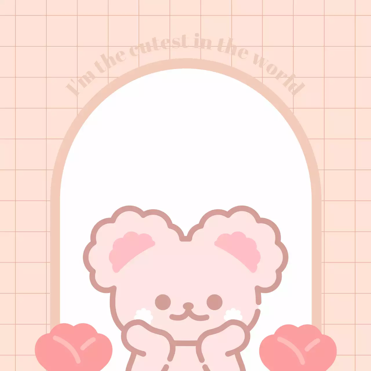 핑크 아기자기한 캐릭터 엽서