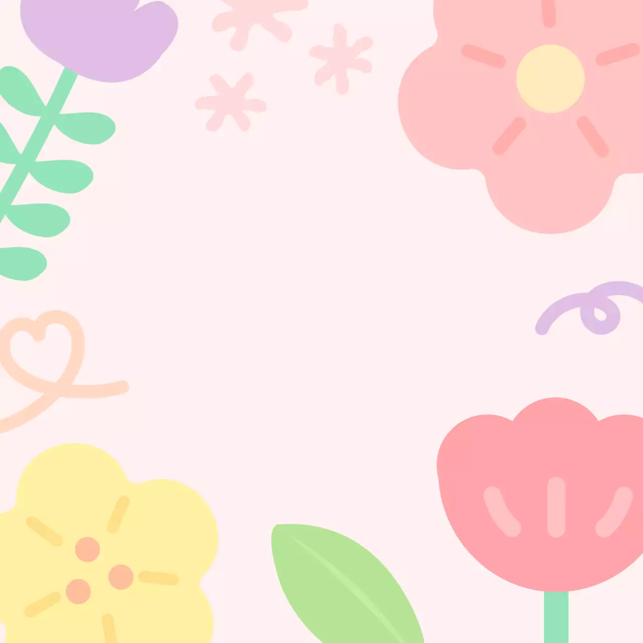 연보라 아기자기한 꽃 패턴