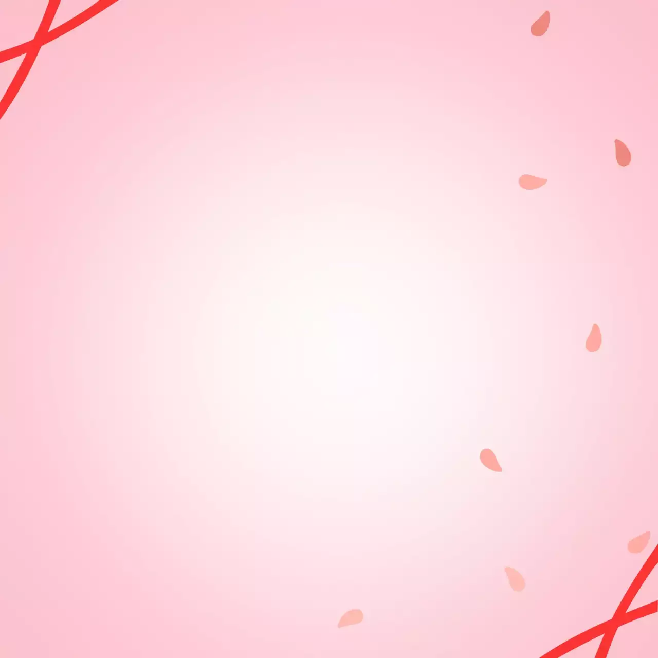 핑크 심플 봄 엽서