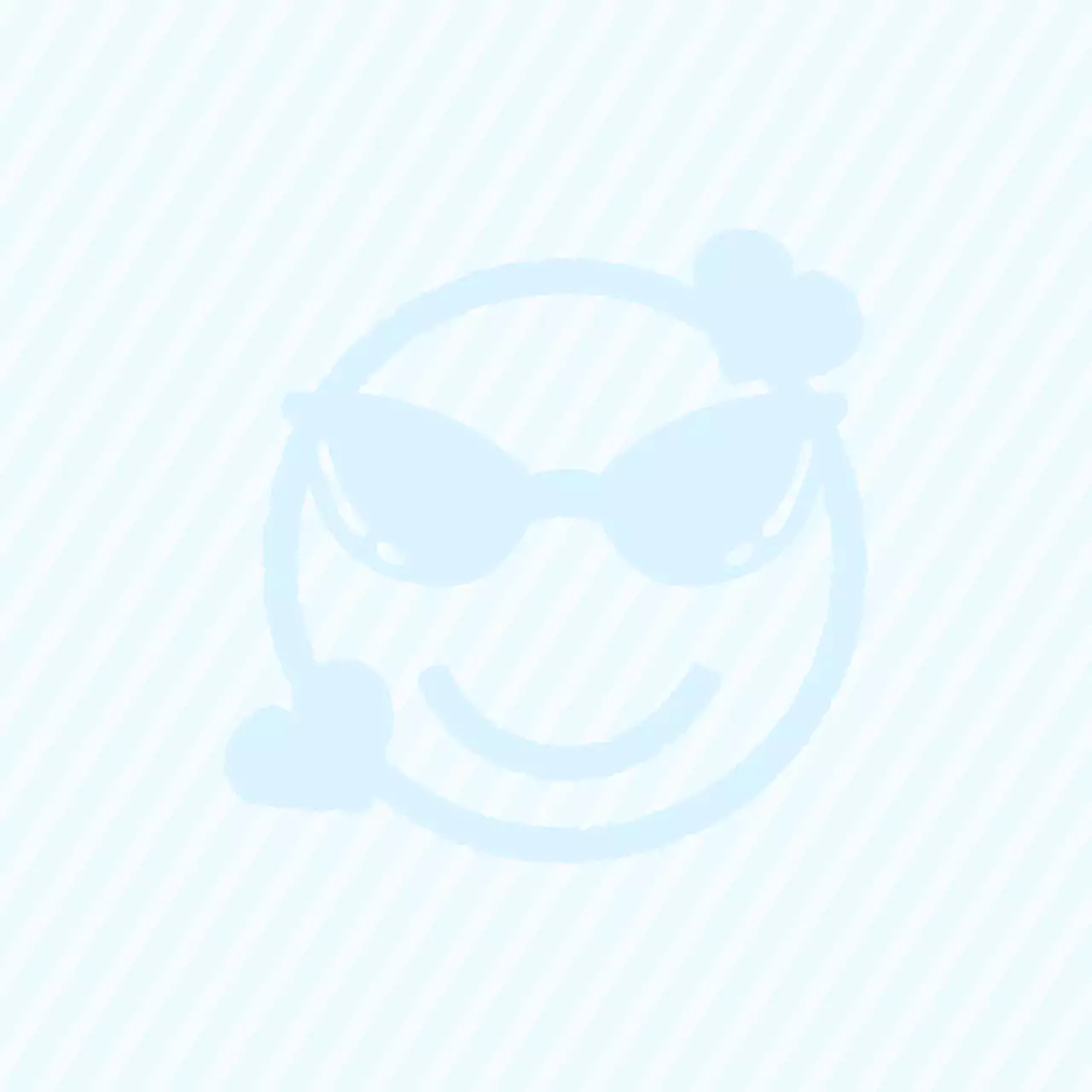 하늘색 심플 캐릭터 스티커