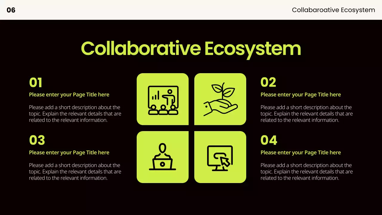 블랙 모던 커뮤니티 프레젠테이션