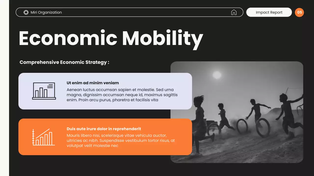 White and Orange Modern Non-Profit Impact Report Presentation