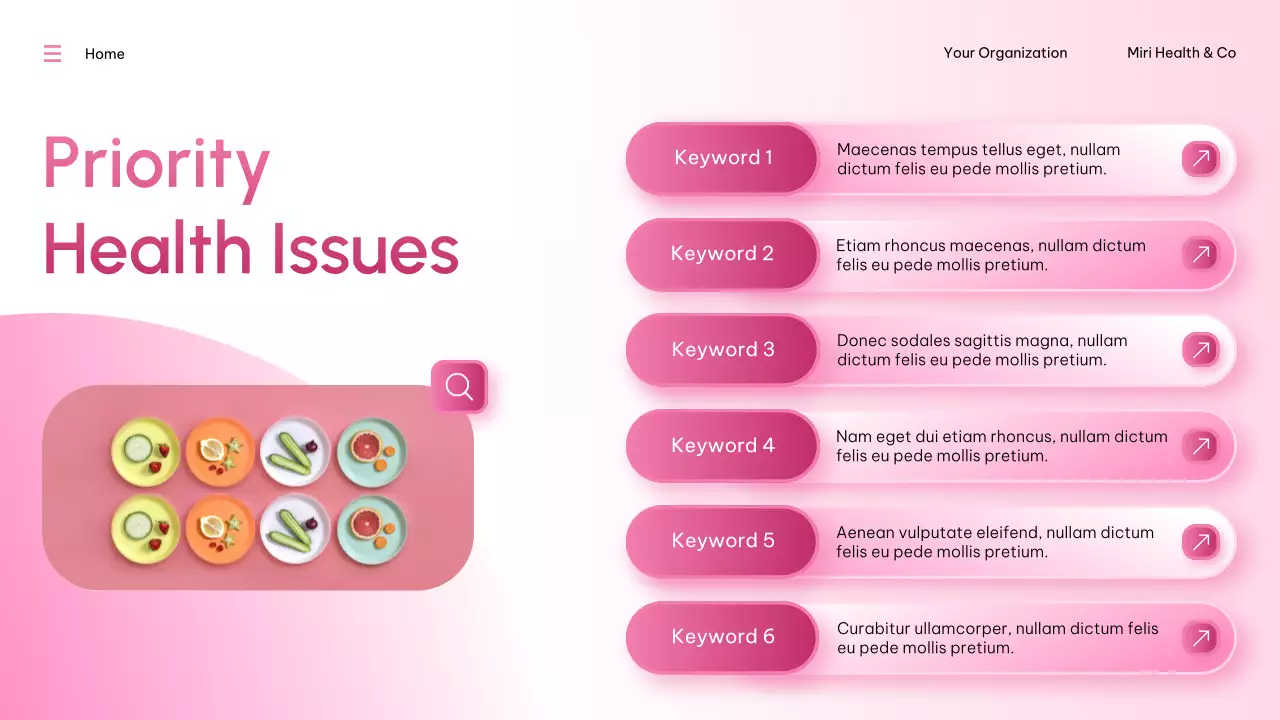 Pink Modern Women's Health Presentation