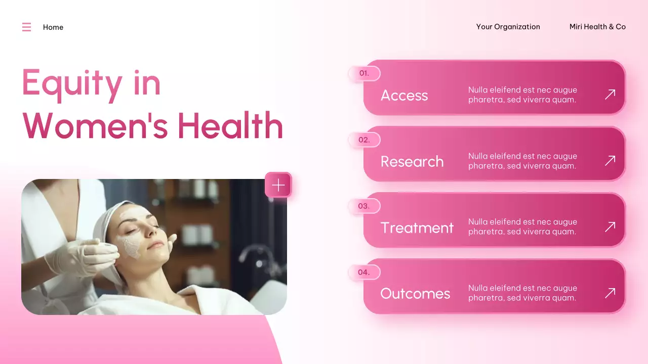 Pink Modern Women's Health Presentation