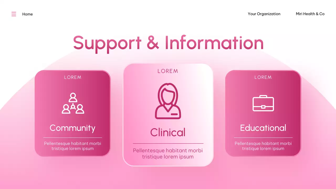 Pink Modern Women's Health Presentation