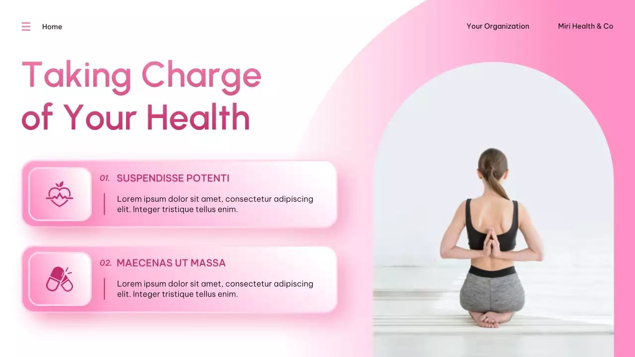 Pink Modern Women's Health Presentation