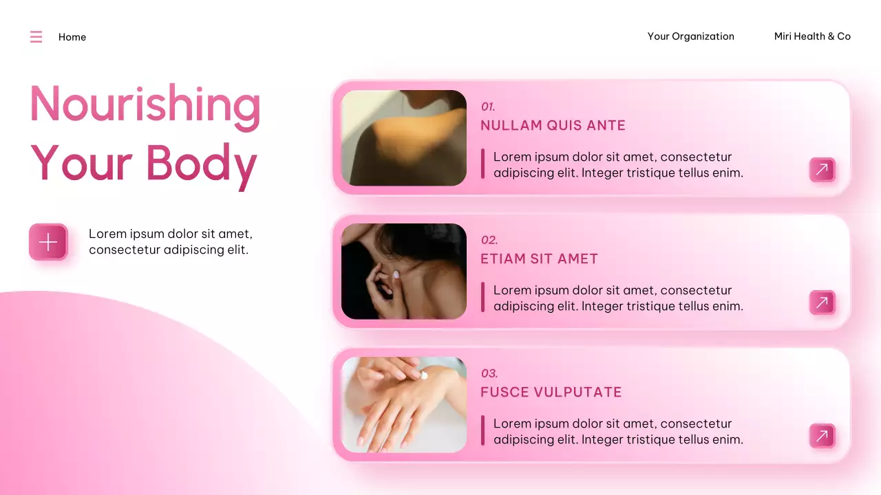 Pink Modern Women's Health Presentation