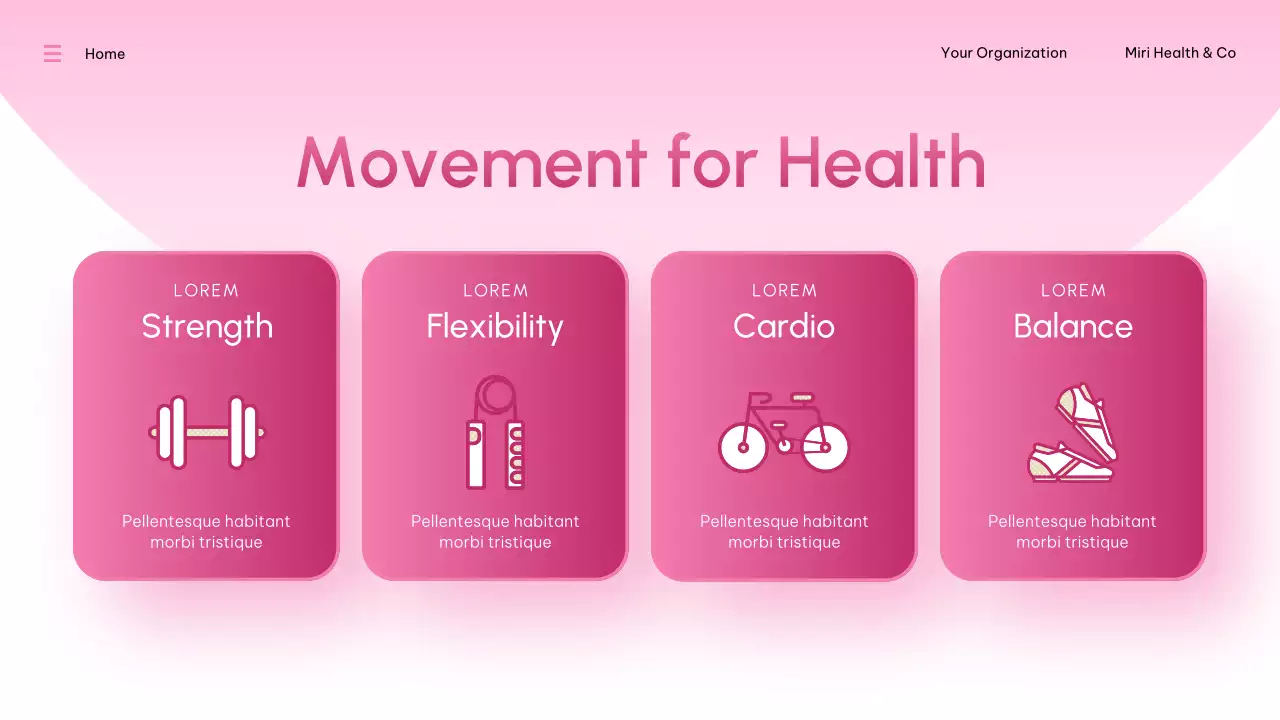 Pink Modern Women's Health Presentation