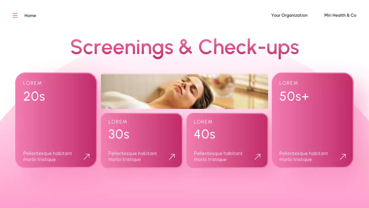 Pink Modern Women's Health Presentation