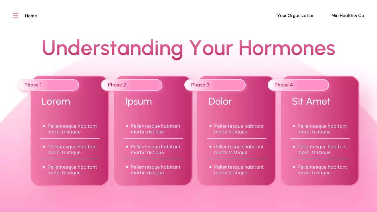 Pink Modern Women's Health Presentation