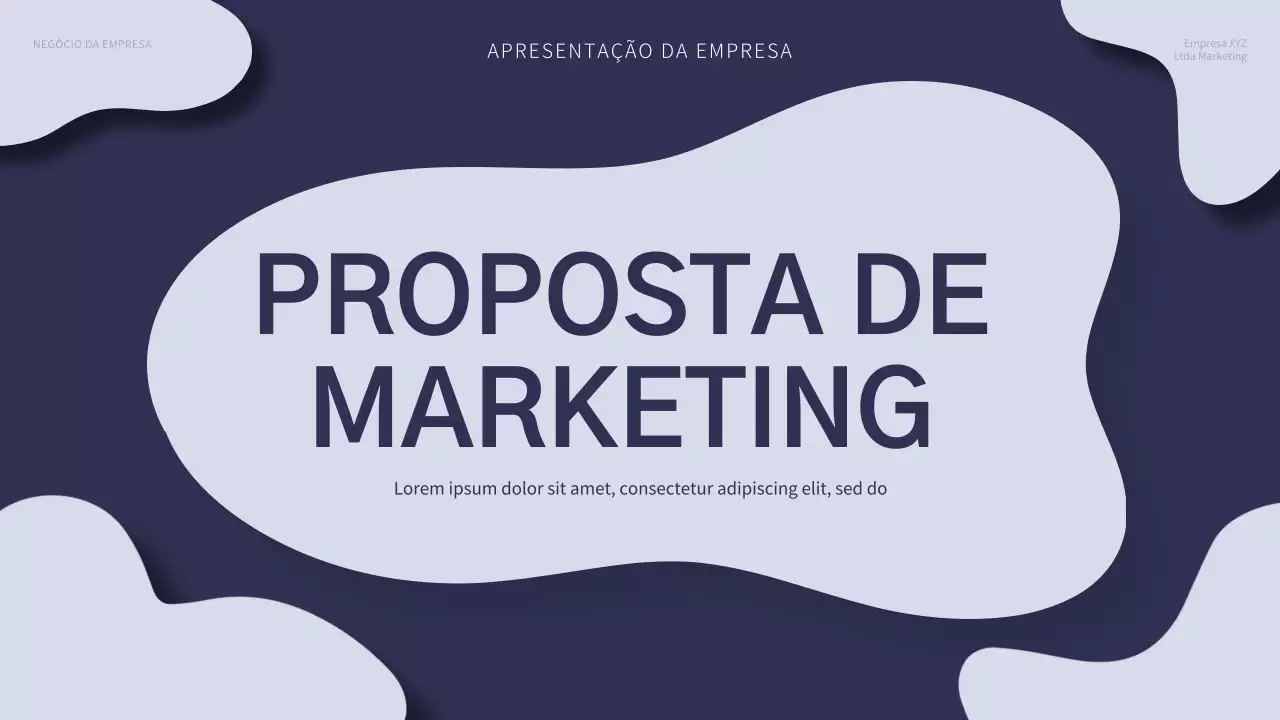 apresentação de marketing moderno da marinha