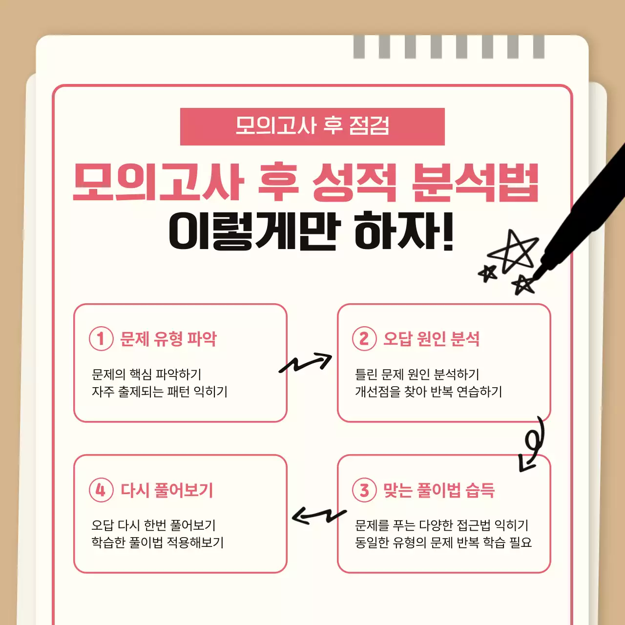 베이지 심플 교육 자료 광고