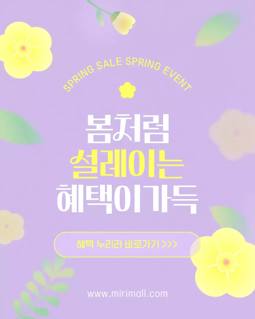 연보라 아기자기한 봄맞이 이벤트 홍보