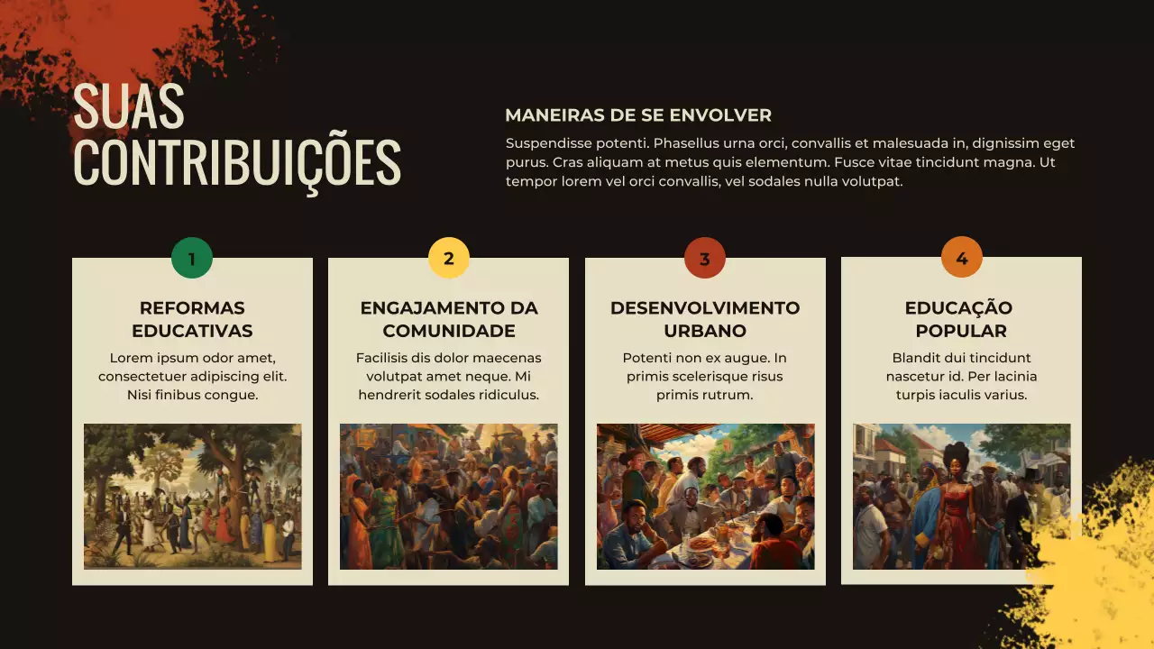 anúncio de evento social artístico arco-íris