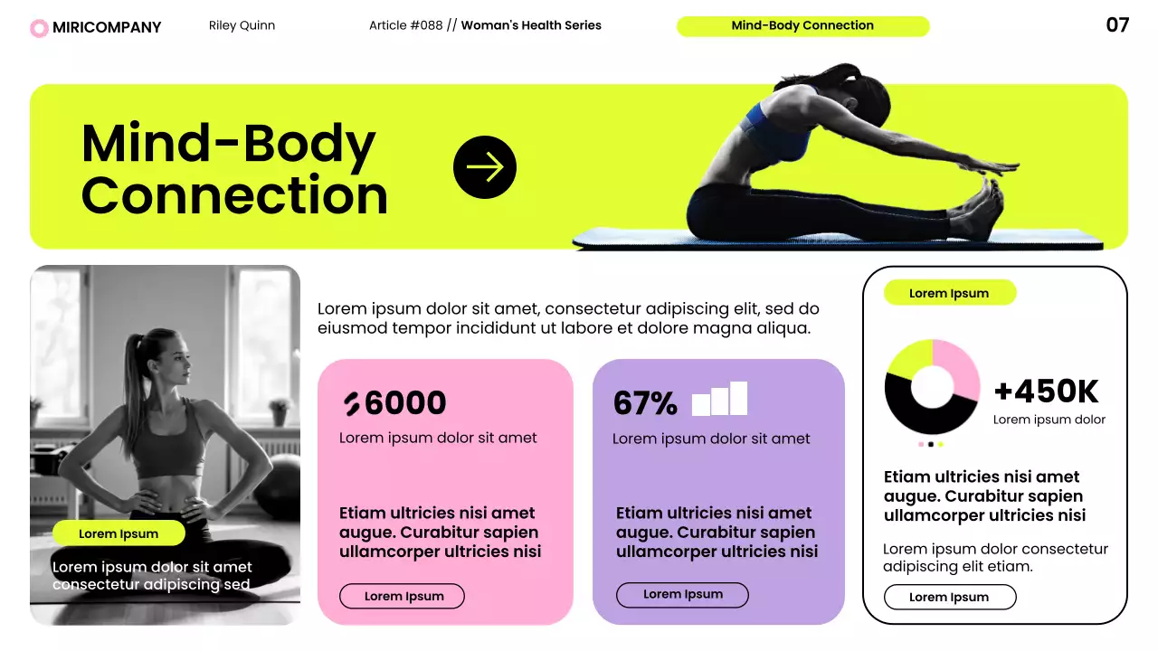 Yellow Neon Modern Women's Health Insight Presentation