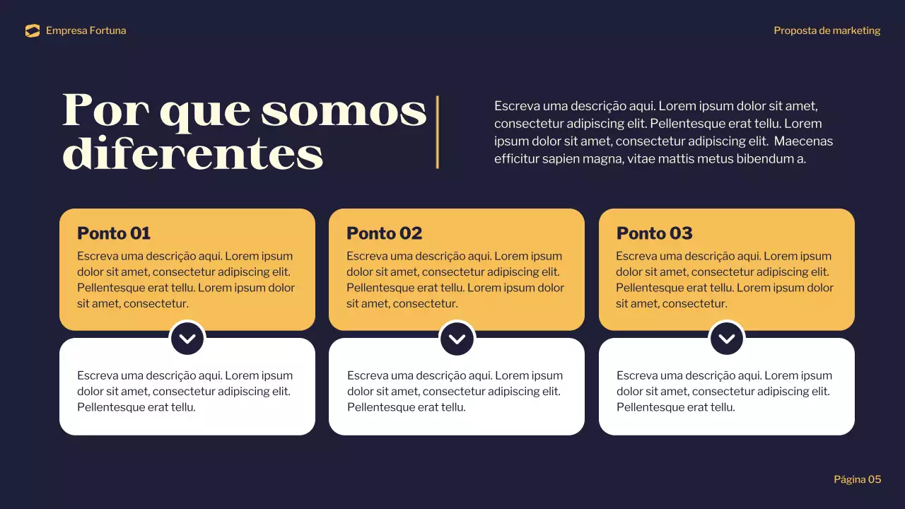 documento de marketing moderno da marinha